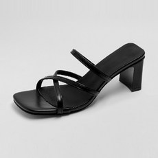 CHAAKAN SHOES 女款 Patrice 中跟穆勒拖鞋 MLLTS2h1885, 黑色, 230