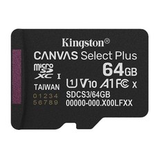 Kingston 金士頓 100MB/s U A1 V10 microSDXC記憶卡 SDCS3/64GB, 1個, 64GB