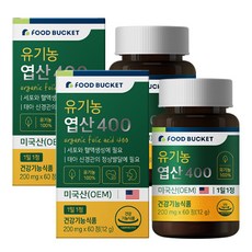 FOOD BUCKET 葉酸400, 60顆, 2罐