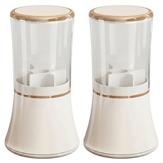 Mini嚴選 輕奢旋轉化妝收納桶 CN0469-W, 2個, 白金色