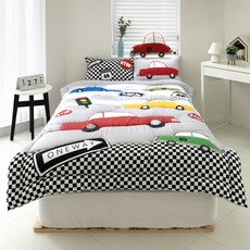 MYHOUSE 兒童賽車薄被 + 枕頭套 + 床墊套組, 混合色