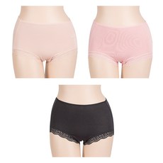 파란 여성 통기성 스판 데일리 모달 레이스팬티 3종세트