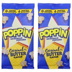 POPPiN 微波爆米花 原味奶油香, 100g, 2個