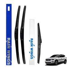 RAIN WINGS 三節式 RV & SUV 車輛 前+後 雨刷組, Seltos