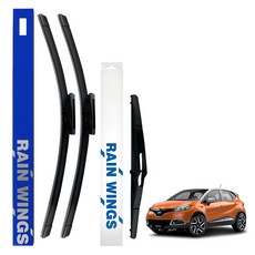 RAIN WINGS Signature 三節式雨刷 前+後 套組, Renault Samsung QM3 13年~16年2月