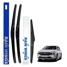 RAIN WINGS 2.2 2.5 渦輪 汽油 柴油 Exclusive Prestige Calligraphy 油電混合 雨刷 前+後 套組, Hyundai The New Santa Fe 19年5月~23年7月