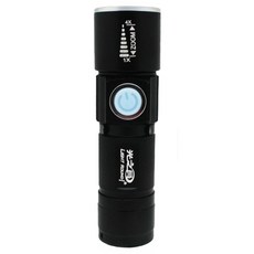 LIGHT ROUND LED充電式手電筒 CREE XPE 伸縮調焦 攜帶方便, 1個