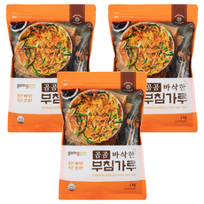 gomgom 酥脆韓式煎餅粉 1kg 輕鬆製作道地韓式煎餅 外酥內軟 美味可口, 3包