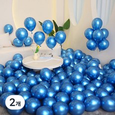P&B UNITY 金屬圓形氣球 30cm 50入, 13 藍色, 2個