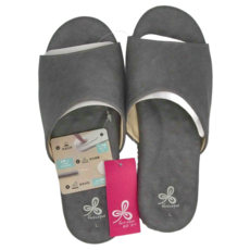 Verounique 乳膠室內皮拖鞋 台灣製, L, 灰色, 1雙