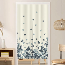 BonBon naturel 侘寂風日式長門簾 100%聚酯纖維, 150 x 85cm, 墨影