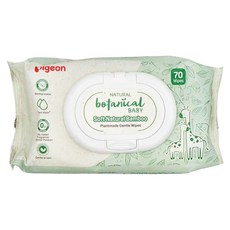 pigeon 貝親 天然植物柔濕巾, 70張, 1包