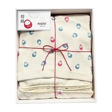 nIZio 招福連帽斗篷浴巾 棉紗, 小小兔 桃紅色 + 藍色, 1條