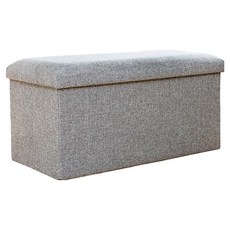 長方形可折疊收納椅凳 40 x 25 x 25cm 灰色, 1個