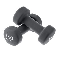 comet 經典款防滑啞鈴, 灰色, 3kg, 2個