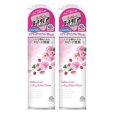 EARTH 地球製藥 Sukki-ri 浴廁除臭抑菌芳香噴霧, 玫瑰花果香, 350mL, 2瓶