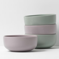 보울보울 국산 레트로라인 면기, 라벤더바이올렛+그린티라떼, 1개