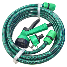 清島牌 加紗膠管水槍組 七段可變化出水模式 5米包紗水管, 1組