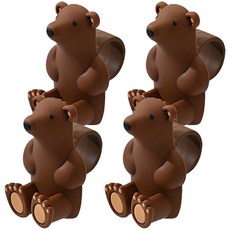 InMUSE 房門防撞門擋緩衝墊, 4個, 棕色