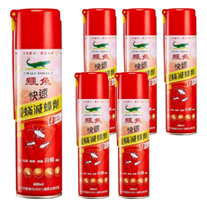 鱷魚 快速殺螨滅蟑劑, 600ml, 6瓶