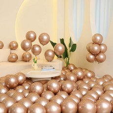 P&B UNITY 金屬圓形氣球 30cm 50入, 22 嬰兒玫瑰, 1個