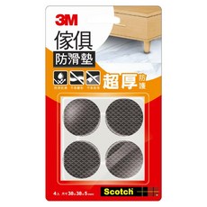 3M Scotch 傢俱防滑墊, 高黏度, 防刮防潮, 多材質適用, 38mm, 1包