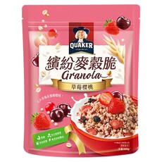 QUAKER 桂格 繽紛麥穀脆 草莓櫻桃, 300g, 1包