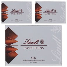 Lindt 瑞士蓮 薄片牛奶巧克力, 3盒, 125g