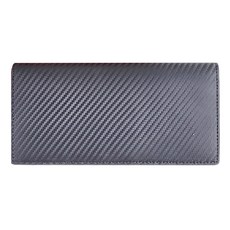 碳纖維 19卡位西裝包男長夾 二層牛皮 頭層牛皮 黑色/黑紅, 18.8 x 2 x 9cm, 黑紅色