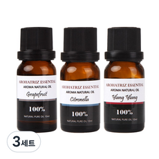 아로하트리즈 에센셜오일 그레이프 프룻 + 시트로 렐라 + 일랑일랑, 3세트