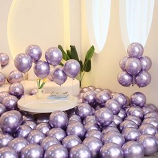 P&B UNITY 金屬圓形氣球 30cm 50入, 28 時尚紫羅蘭, 1個