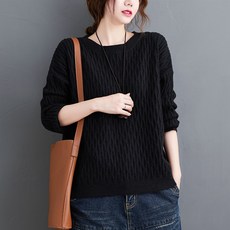 포플러앤씨 여성용 올리드 라운드 니트