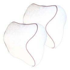 HL만도 泡棉靠枕 記憶泡棉車用頸枕, 2個, 棉米色