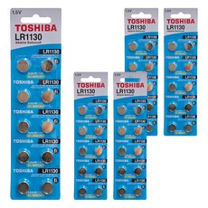 도시바 알카라인 버튼 건전지 LR1130, 10개입, 5개