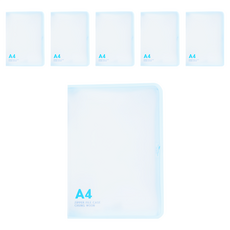 ECO Chungwoon 拉鍊式文件收納夾, 天藍色, 6個