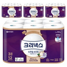 Kleenex 舒潔 Supreme柔軟天然紙漿3層衛生紙, 27m, 12捲, 4袋