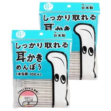 SANYO 山洋 清潔棉花棒 附耳扒, 100支, 日本製造, 2包