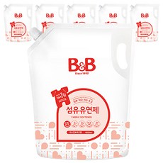 비앤비 섬유유연제 자스민 앤 로즈 리필, 1.8L, 6개
