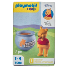 Playmobil 摩比人 1.2.3迪士尼系列 小熊維尼 蜂蜜罐, 2件裝, 適合1-4歲, 1盒