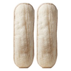 Mandisa 長絲瓜絡沐浴巾, 象牙白, 2個, 1入