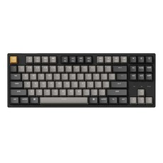 Keychron C1 Pro RGB 機械式熱插拔有線無數字鍵鍵盤, 混合色, C1P-H2, 青軸