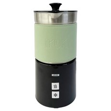 IKUK 艾可 分離式電動奶泡機 IK-MF0840, 840ml, 可製作冷熱奶泡, 綠色