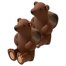 InMUSE 房門防撞門擋緩衝墊, 2個, 棕色