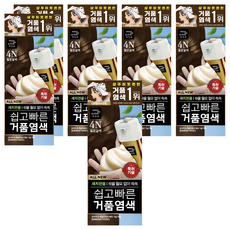 미쟝센 쉽고 빠른 거품 염색 새치전용, 4N짙은갈색, 6개