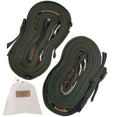 StoneCold 露營天幕主織帶 2入 + 收納袋, 卡其色