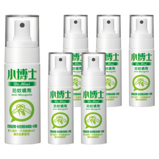 小博士 防蚊噴劑 有效預防病媒蚊、小黑蚊 不含敵避DEET 適合全家使用, 60ml, 6瓶