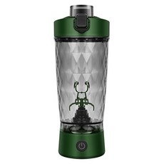 TAILI 太力 炫彩電動運動蛋白粉咖啡攪拌杯 附粉盒 650ml, 綠色, ZH90