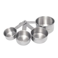 bella cuisine 不鏽鋼量杯4件組, 單一顏色, 1套, 參考詳細說明