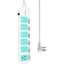 Kinyo 6開6插延長線, 1.8m, 白色, 1條