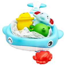 西松屋 Smart Angel 鯨魚撈撈樂 洗澡玩具, YE-92998, 1組